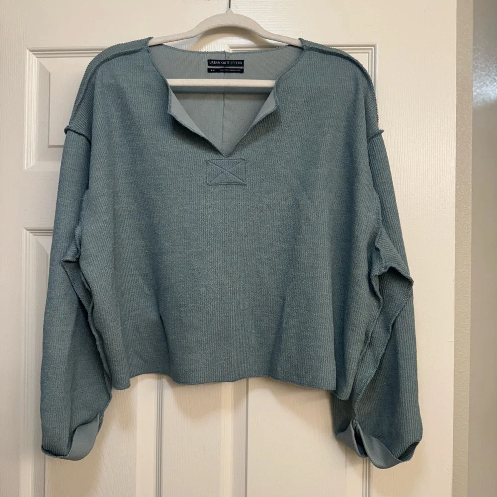 Urban Outfitters Notched-Neck Pullover Sweater - Picture 6 of 14
